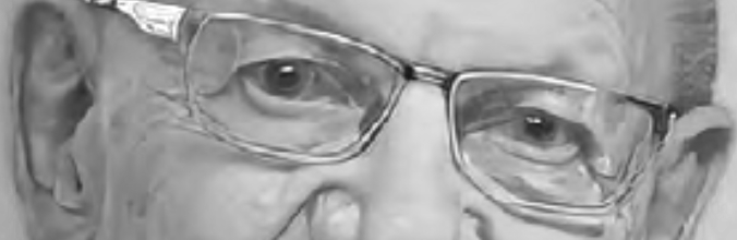 Das Bild zeigt ein schwarzweiß Banner von Helmut Weller.
